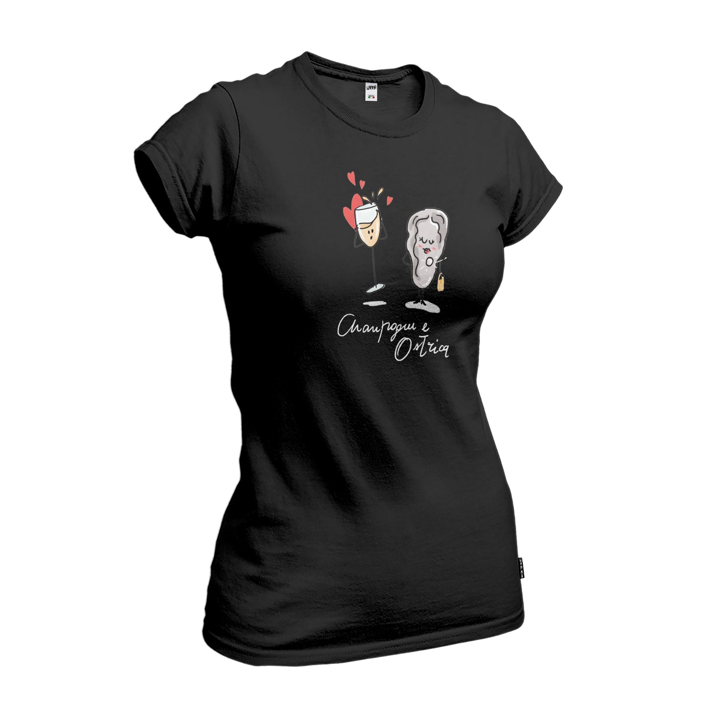 Champagne e Ostrica- T-Shirt Donna